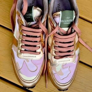 Pink-to-lavender Camo Valentino Garavani Trainers - Size 40 1/2